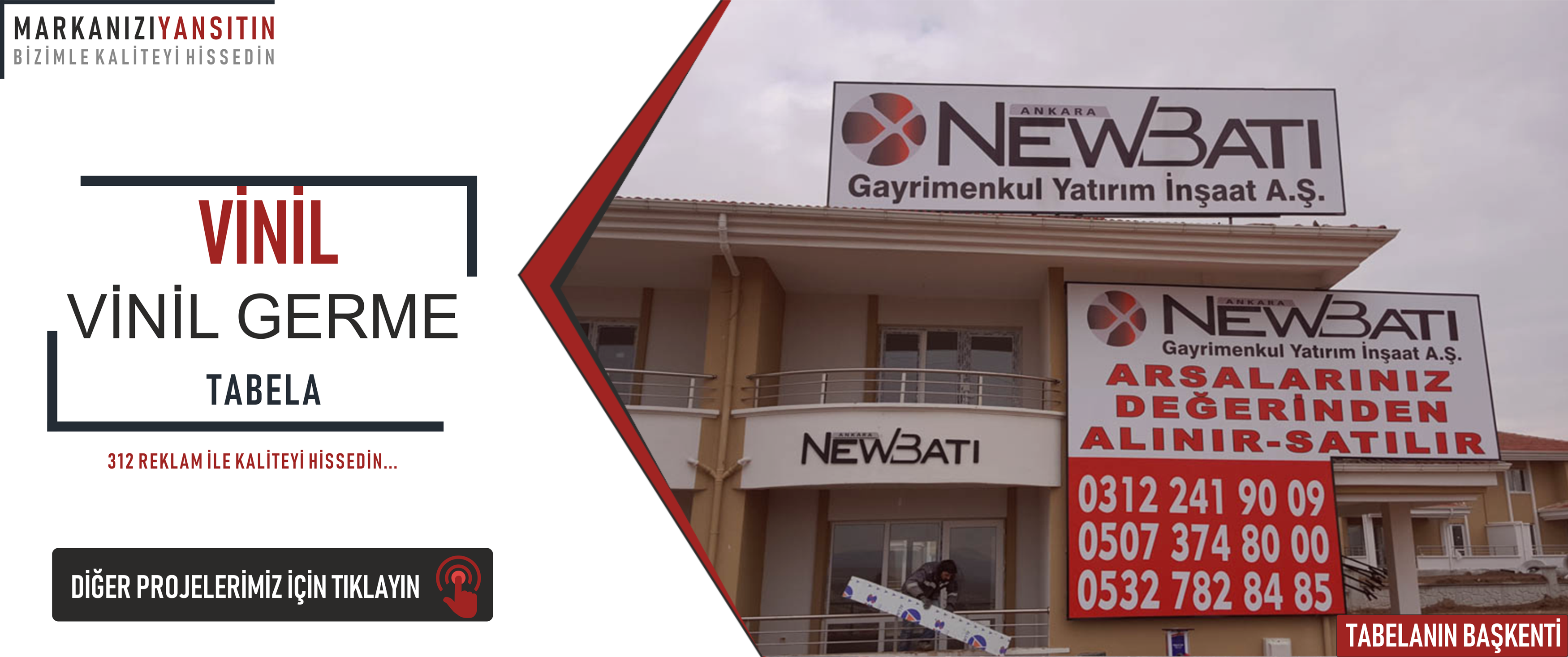 Vinil Germe tabela, Açık hava reklamcılığı